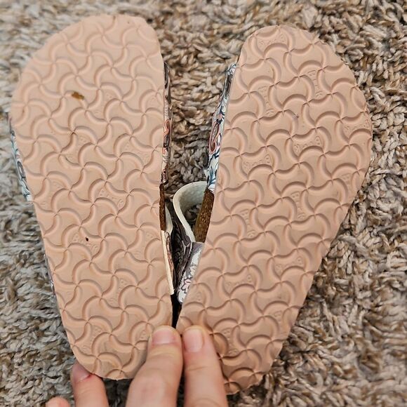 Birkenstock Pink Paisley Vegan Sandals Size 26 - Picture 6 of 7
